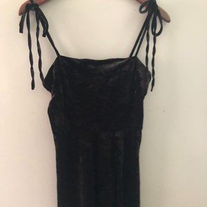 Black velvet Minidress